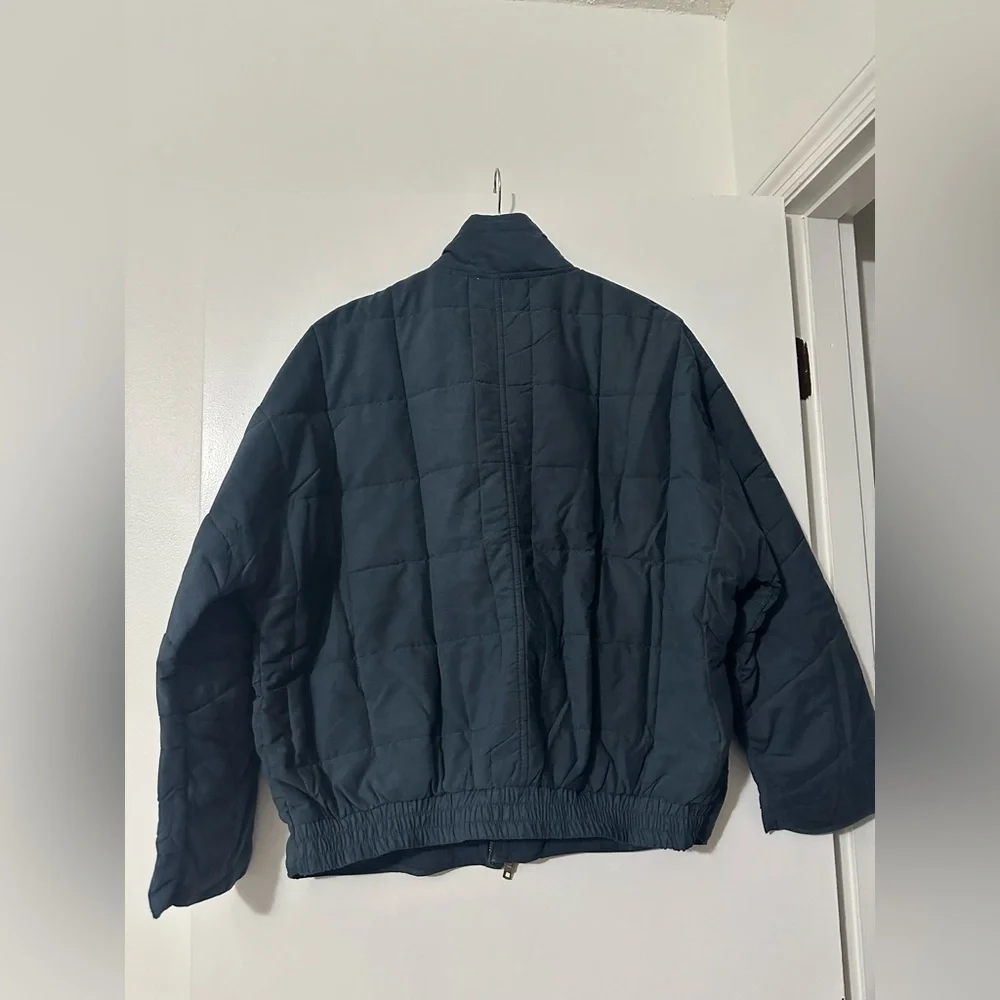 POL Navy Quilted Knit Bomber Jacket Womens Size Large - Picture 10 of 10